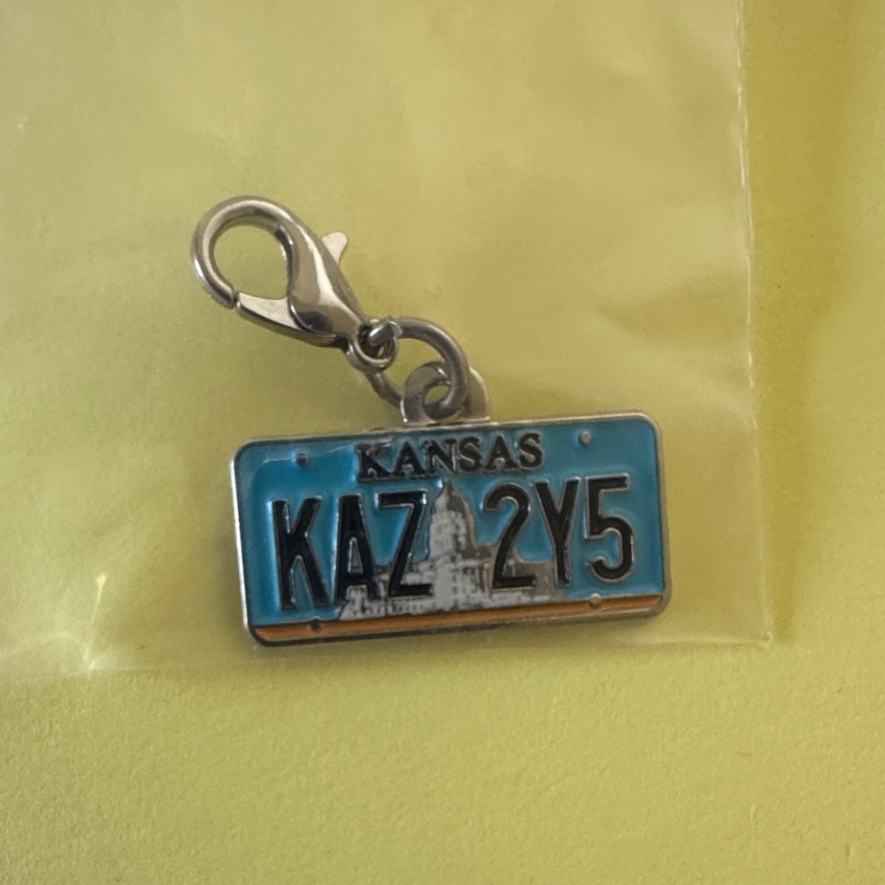 Supernatural Stands Baby Impala Kansas License Plate Charm NIP